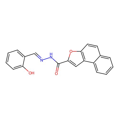 N-[(2-hydroxyphenyl)methylideneamino]benzo[e][1]benzofuran-2-carboxamide structure
