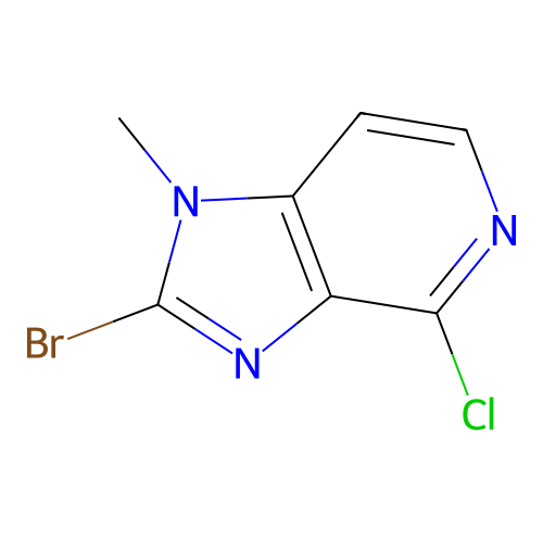 2-bromo-4-chloro-1-methyl-1H-imidazo[4,5-c]pyridine structure