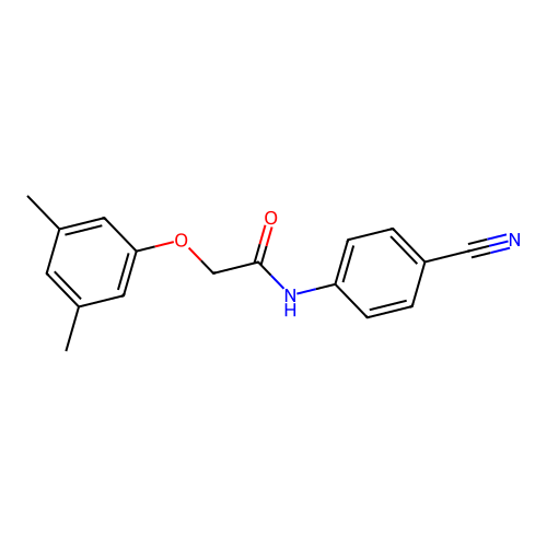 N-(4-cyanophenyl)-2-(3,5-dimethylphenoxy)acetamide structure