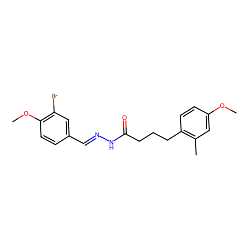 N'-(3-bromo-4-methoxybenzylidene)-4-(4-methoxy-2-methylphenyl)butanohydrazide structure