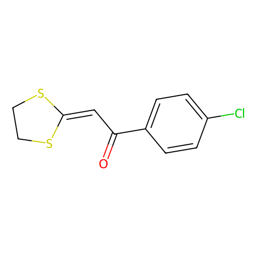 1-(4-Chlorophenyl)-2-(1,3-dithiolan-2-ylidene)ethanone structure