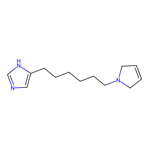 5-[6-(2,5-dihydropyrrol-1-yl)hexyl]-1H-imidazole structure