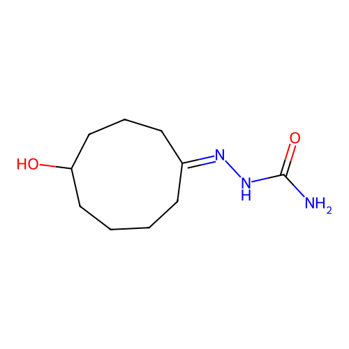 [(5-Hydroxycyclononylidene)amino]urea structure