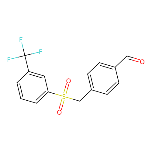 4-({[3-(Trifluoromethyl)phenyl]sulfonyl}methyl)benzaldehyde structure