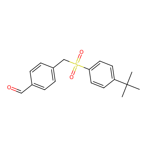 4-{[(4-Tert-butylphenyl)sulfonyl]methyl}benzaldehyde structure