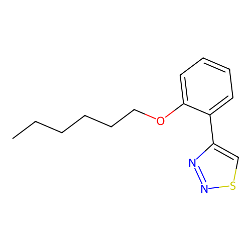 4-(2-Hexoxyphenyl)thiadiazole structure
