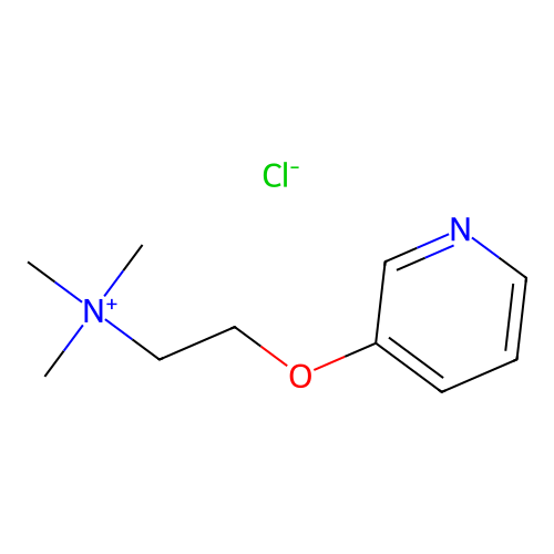 Trimethyl(2-pyridin-3-yloxyethyl)azanium;chloride structure