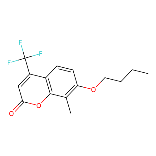 7-butoxy-8-methyl-4-(trifluoromethyl)-2H-chromen-2-one structure