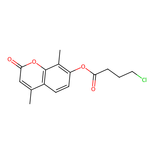 4,8-dimethyl-2-oxo-2H-chromen-7-yl 4-chlorobutanoate structure