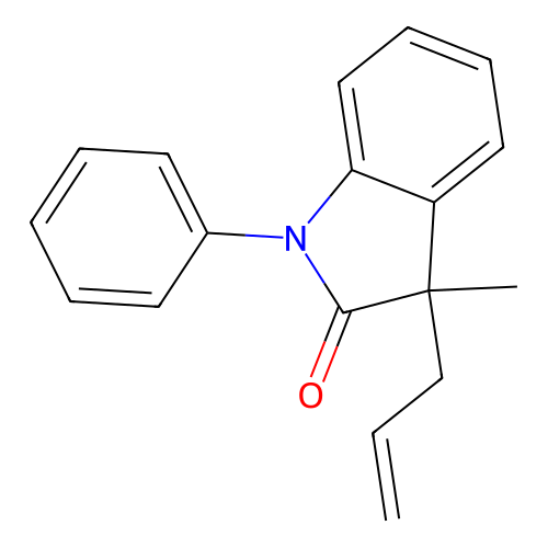 3-allyl-3-methyl-1-phenyl-1,3-dihydro-2H-indol-2-one structure