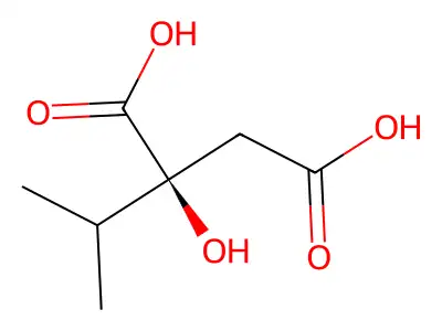 (2S)-2-Hydroxy-2-(1-methylethyl)butanedioic acid structure