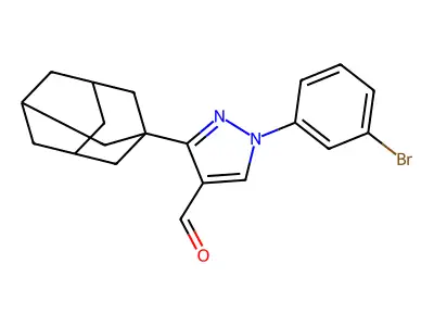 3-(Adamantan-1-yl)-1-(3-bromophenyl)-1H-pyrazole-4-carbaldehyde structure