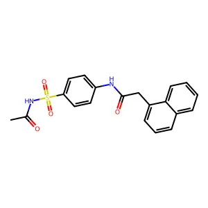 N-[4-(acetylsulfamoyl)phenyl]-2-naphthalen-1-ylacetamide structure
