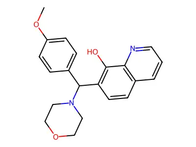 7-[(4-Methoxyphenyl)morpholin-4-ylmethyl]quinolin-8-ol structure