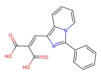 2-((3-Phenylimidazo[1,5-a]pyridin-1-yl)methylene)malonic acid structure