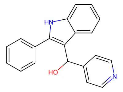 (2-phenyl-1H-indol-3-yl)(pyridin-4-yl)methanol structure