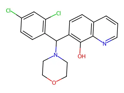 7-[(2,4-Dichlorophenyl)(morpholin-4-yl)methyl]quinolin-8-ol structure