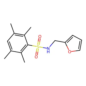 N-(furan-2-ylmethyl)-2,3,5,6-tetramethylbenzenesulfonamide structure