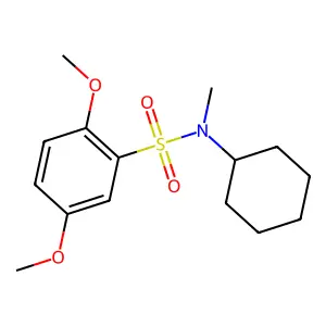 N-cyclohexyl-2,5-dimethoxy-N-methylbenzenesulfonamide structure
