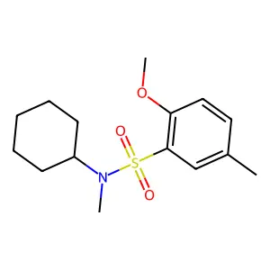 N-cyclohexyl-2-methoxy-N,5-dimethylbenzenesulfonamide structure