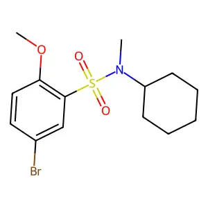 5-bromo-N-cyclohexyl-2-methoxy-N-methylbenzenesulfonamide structure