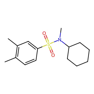 N-cyclohexyl-N,3,4-trimethylbenzenesulfonamide structure
