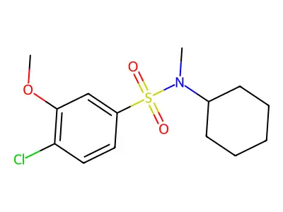 4-chloro-N-cyclohexyl-3-methoxy-N-methylbenzenesulfonamide structure