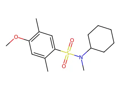 N-cyclohexyl-4-methoxy-N,2,5-trimethylbenzenesulfonamide structure