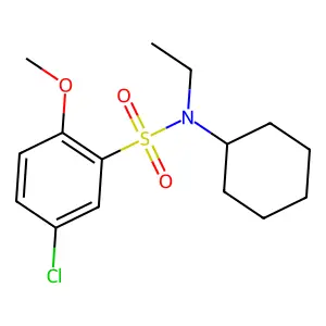 [(5-Chloro-2-methoxyphenyl)sulfonyl]cyclohexylethylamine structure