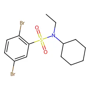 2,5-dibromo-N-cyclohexyl-N-ethylbenzenesulfonamide structure