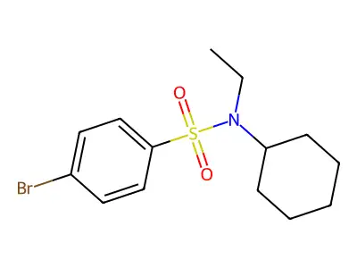 4-bromo-N-cyclohexyl-N-ethylbenzenesulfonamide structure