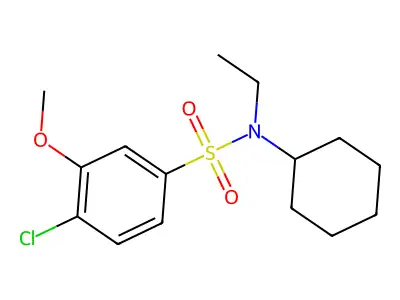 4-chloro-N-cyclohexyl-N-ethyl-3-methoxybenzenesulfonamide structure