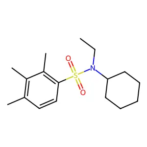 Cyclohexylethyl[(2,3,4-trimethylphenyl)sulfonyl]amine structure
