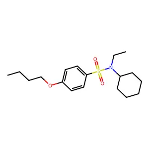 4-butoxy-N-cyclohexyl-N-ethylbenzene-1-sulfonamide structure