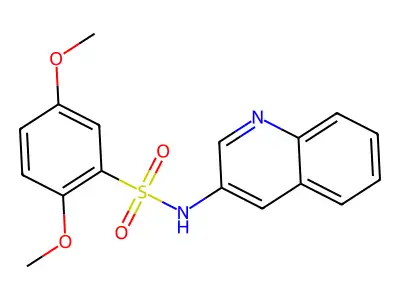 2,5-dimethoxy-N-(quinolin-3-yl)benzenesulfonamide structure