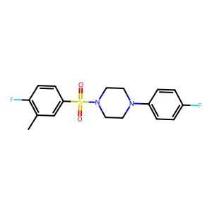 1-(4-Fluoro-3-methylbenzenesulfonyl)-4-(4-fluorophenyl)piperazine structure