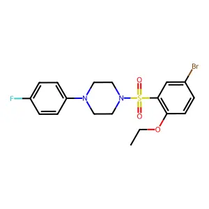 1-(5-Bromo-2-ethoxybenzenesulfonyl)-4-(4-fluorophenyl)piperazine structure