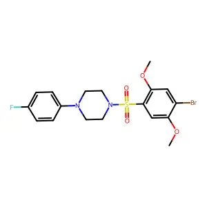 1-[(4-Bromo-2,5-dimethoxyphenyl)sulfonyl]-4-(4-fluorophenyl)piperazine structure