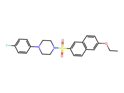 1-(6-Ethoxynaphthalen-2-yl)sulfonyl-4-(4-fluorophenyl)piperazine structure