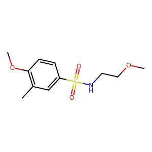 4-methoxy-N-(2-methoxyethyl)-3-methylbenzenesulfonamide structure