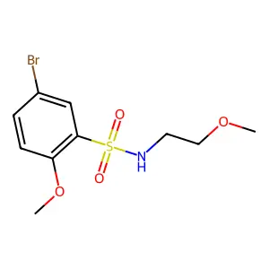 5-bromo-2-methoxy-N-(2-methoxyethyl)benzenesulfonamide structure