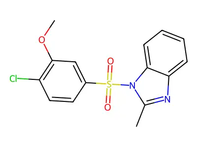 1-(4-chloro-3-methoxybenzenesulfonyl)-2-methyl-1H-1,3-benzodiazole structure