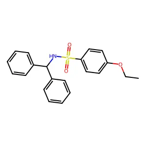 N-(diphenylmethyl)-4-ethoxybenzene-1-sulfonamide structure