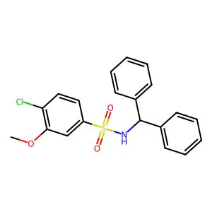 N-benzhydryl-4-chloro-3-methoxybenzenesulfonamide structure