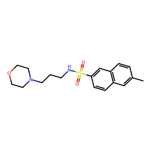 6-methyl-N-(3-morpholin-4-ylpropyl)naphthalene-2-sulfonamide structure