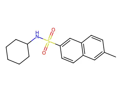 N-cyclohexyl-6-methylnaphthalene-2-sulfonamide structure