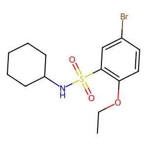 5-bromo-N-cyclohexyl-2-ethoxybenzenesulfonamide structure