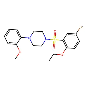 1-(5-Bromo-2-ethoxybenzenesulfonyl)-4-(2-methoxyphenyl)piperazine structure