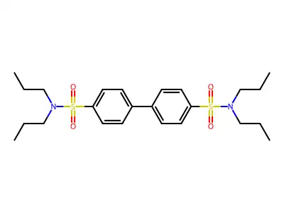 N4,N4,N4',N4'-tetrapropyl-[1,1'-biphenyl]-4,4'-disulfonamide structure