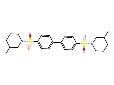 3-methyl-1-({4'-[(3-methylpiperidin-1-yl)sulfonyl]-[1,1'-biphenyl]-4-yl}sulfonyl)piperidine structure